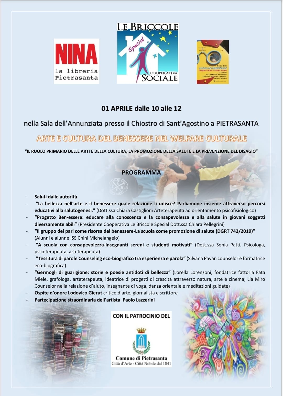 Arte e cultura del benessere nel welfare culturale. 01/04/2023 Pietrasanta